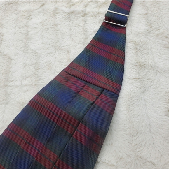 Brooks Brothers Men's Cummerbund Waist Sash Suit Tuxedo Green Plaid Tartan OS - Picture 8 of 8